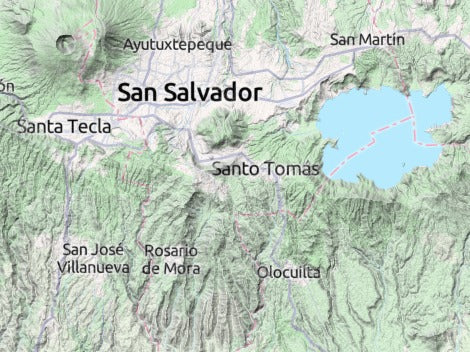 Custom 3d wooden map of San Salvador Sur,San Salvador Department,El Salvador