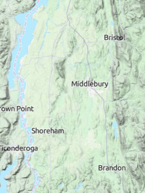 Custom 3d wooden map of Addison County,Vermont,United States