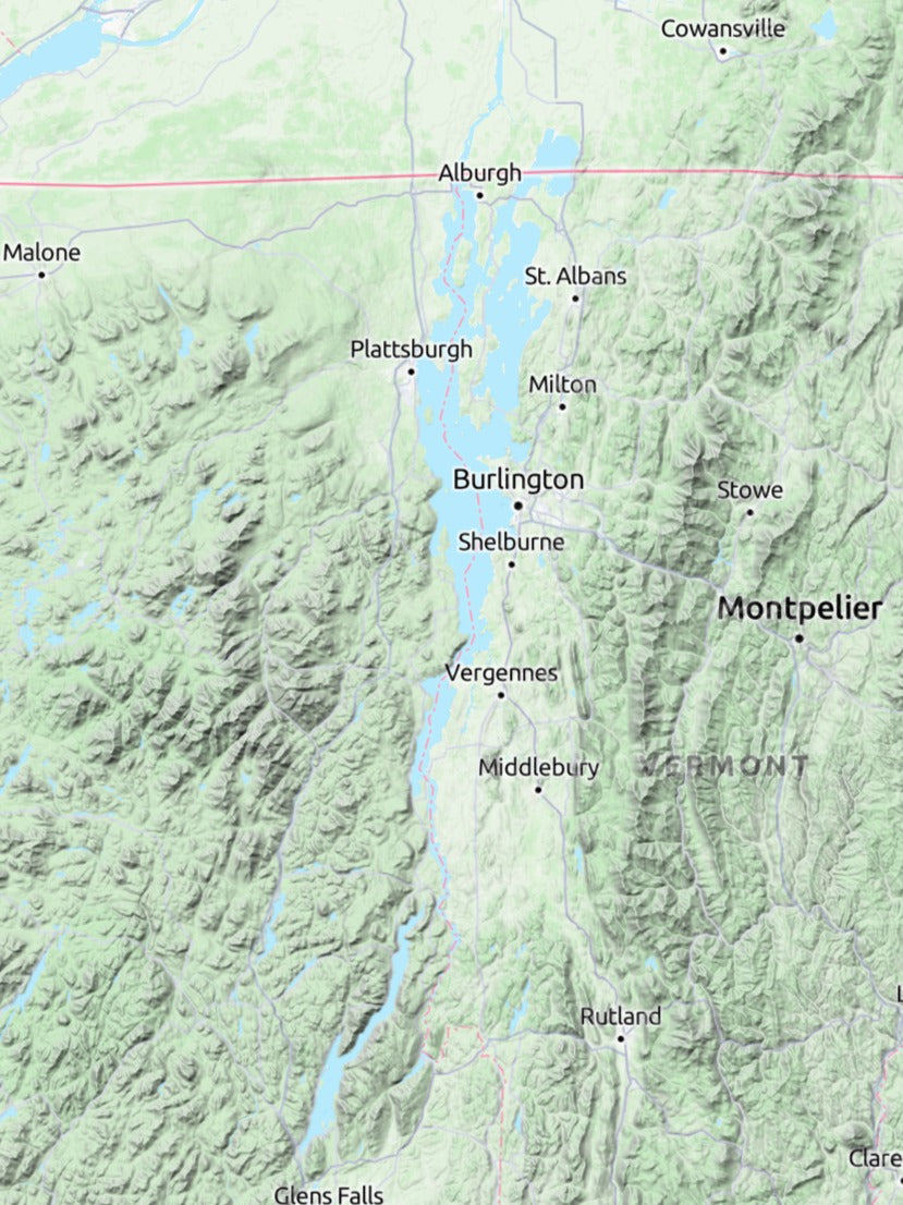Custom 3d wooden map of Essex County,New York,United States
