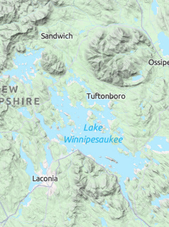 Custom 3d wooden map of Belknap County,New Hampshire,United States