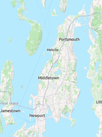 Custom 3d wooden map of Newport County,Rhode Island,United States