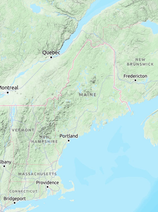 Custom 3d wooden map of Kennebec County,Maine,United States
