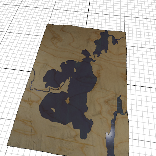 Custom 3d wooden map of Kennebec County,Maine,United States