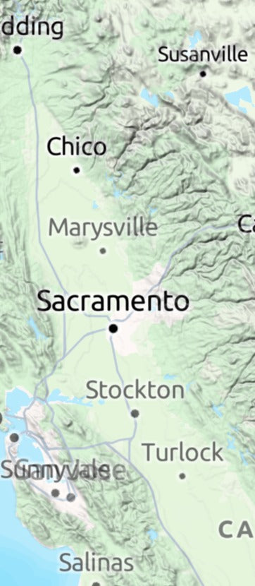 Custom 3d wooden map of Sacramento County,California,United States