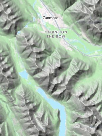 Custom 3d wooden map of Bighorn No. 8,Alberta,Canada
