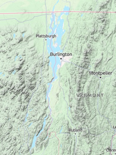 Custom 3d wooden map of Addison County,Vermont,United States