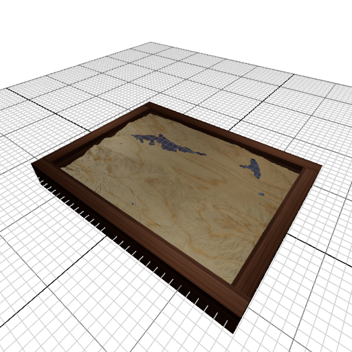 Custom 3d wooden map of San Bernardino County,California,United States