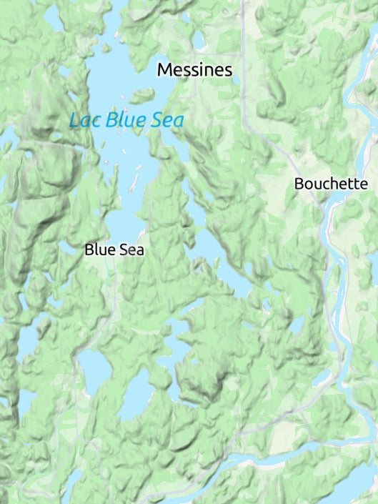 Custom 3d wooden map of Outaouais,Québec,Canada