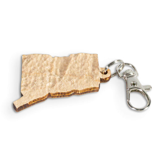 Connecticut State topographic map keychain | Map Gift