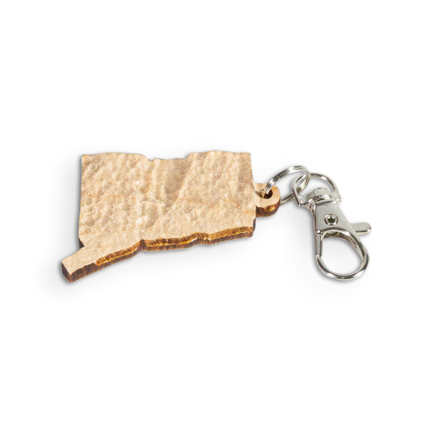 Connecticut Keychain Topographic State Map | Map Gift
