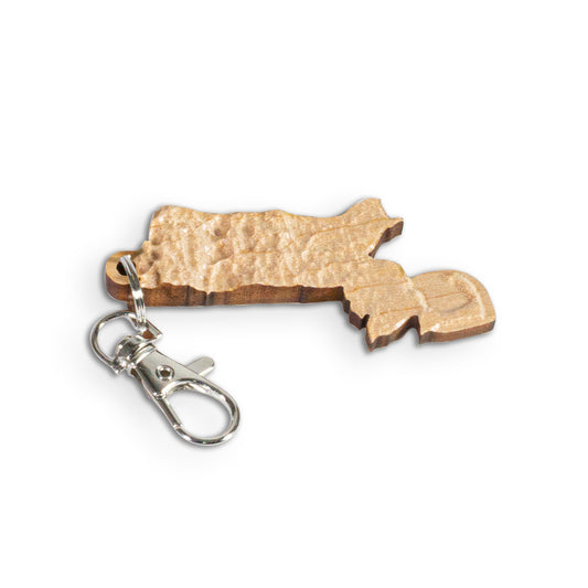 Massachusetts Keychain Topographic State map | Map Gift