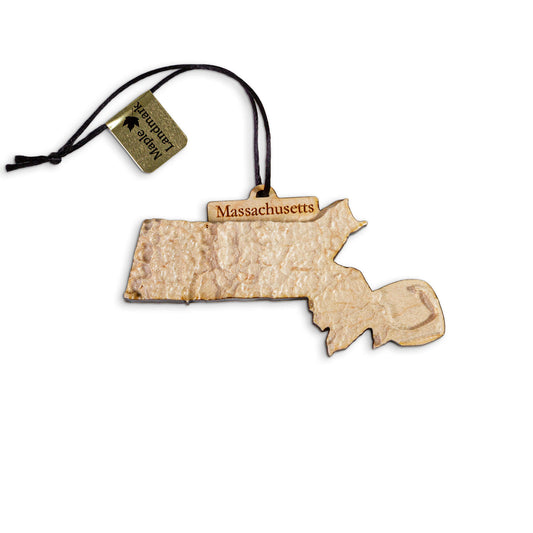 Massachusetts Ornament State Topographic Map | Holiday Gift