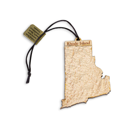 Rhode Island Ornament State Topographic Map | Holiday Gift