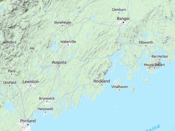 Custom 3d wooden map of Knox County,Maine,United States