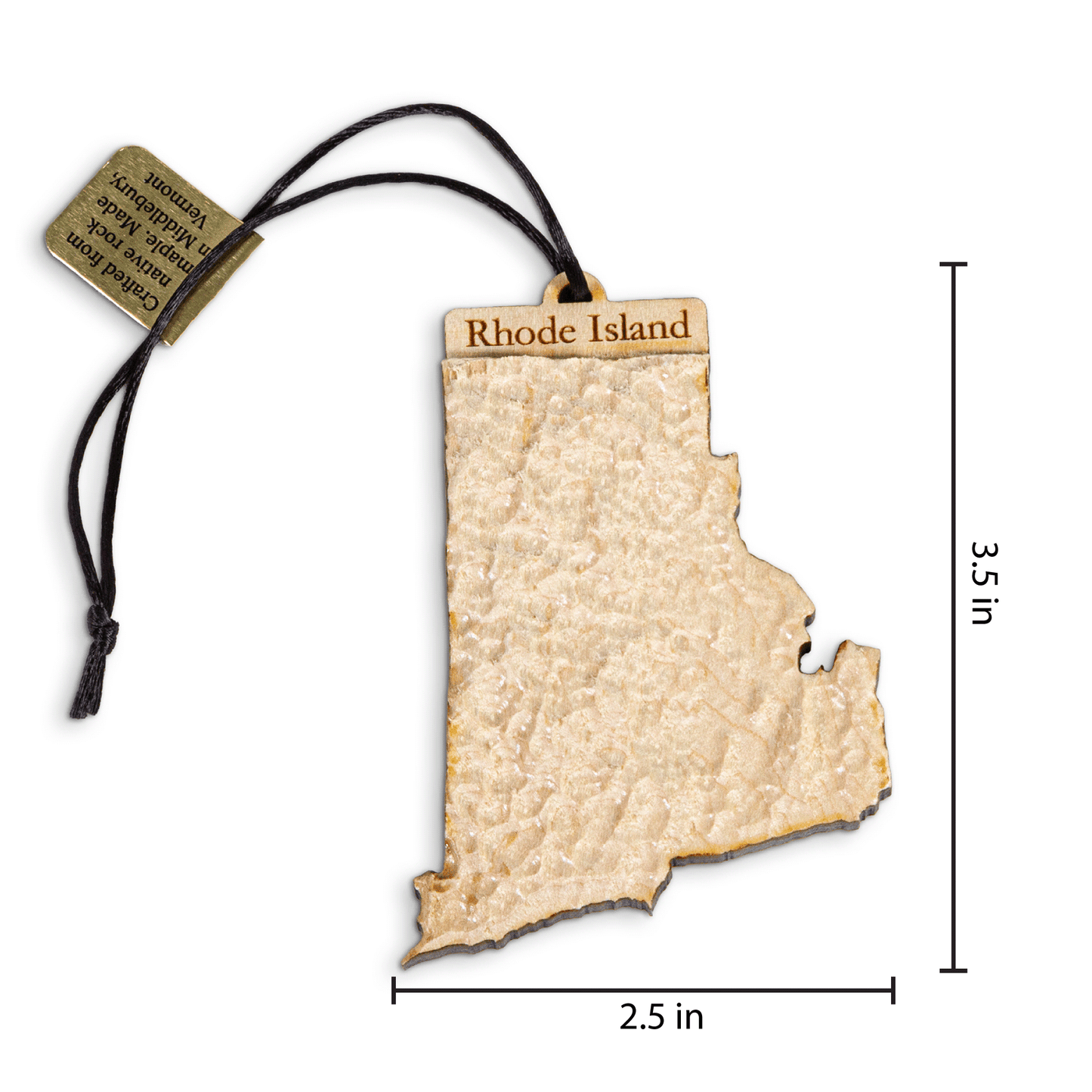 Rhode Island Ornament State Topographic Map | Holiday Gift