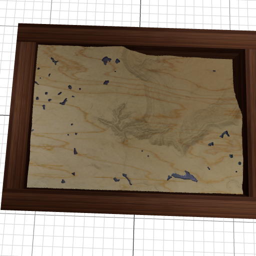 Custom 3d wooden map of Walker County,Georgia,United States