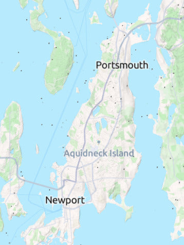 Custom 3d wooden map of Newport County,Rhode Island,United States