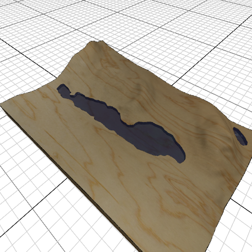 Custom 3d wooden map of Washington County,Vermont,United States