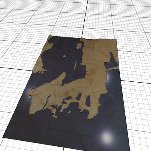 Custom 3d wooden map of Newport County,Rhode Island,United States