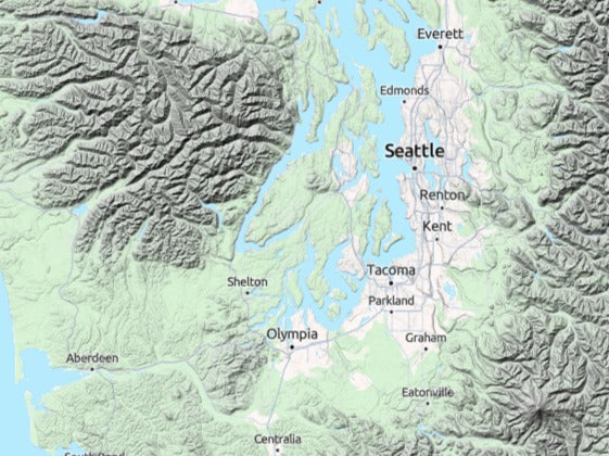 Custom 3d wooden map of Mason County,Washington,United States