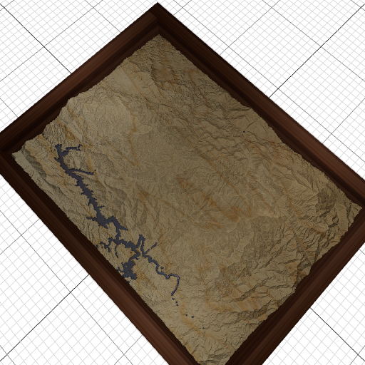 Custom 3d wooden map of