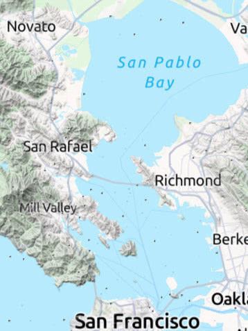 Custom 3d wooden map of Contra Costa County,California,United States