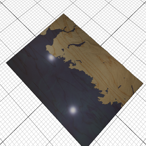 Custom 3d wooden map of New Haven County,Connecticut,United States