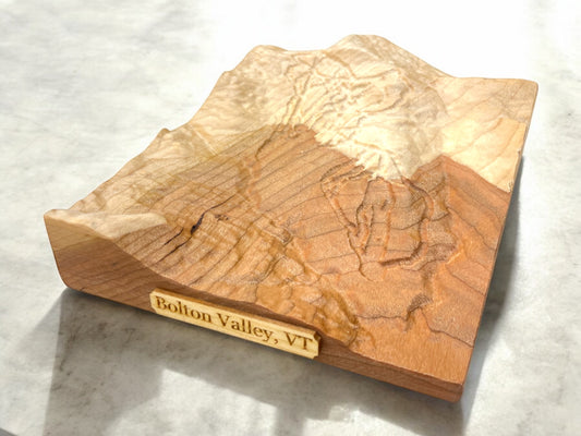 Bolton Valley Vermont Ski Map | Treeline Terrains | Bolton Valley Ski Gift | Bolton Valley 3D Relief Ski Map | Bolton Valley Unique Ski Gift