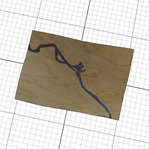 Custom 3d wooden map of Merrimack County,New Hampshire,United States