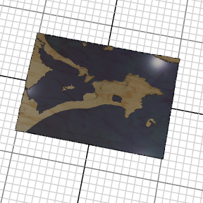 Custom 3d wooden map of York County,Maine,United States