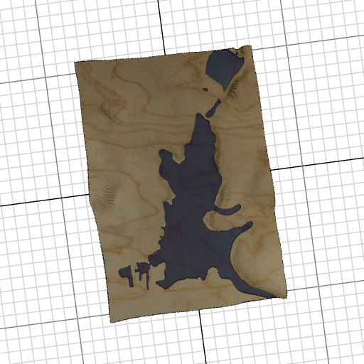 Custom 3d wooden map of Navajo County,Arizona,United States