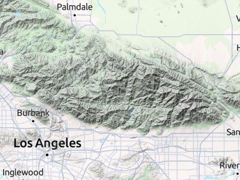 Custom 3d wooden map of Los Angeles County,California,United States