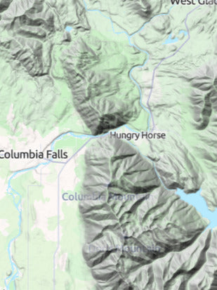 Custom 3d wooden map of Flathead County,Montana,United States