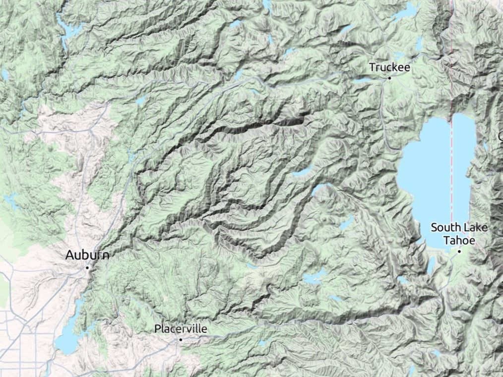 Custom 3d wooden map of Placer County,California,United States