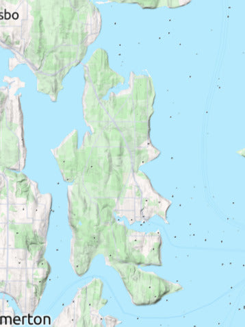 Custom 3d wooden map of Kitsap County,Washington,United States