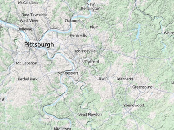 Custom 3d wooden map of Allegheny County,Pennsylvania,United States