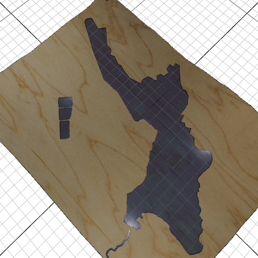 Custom 3d wooden map of Carroll County,New Hampshire,United States