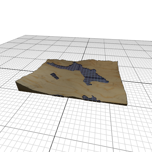 Custom 3d wooden map of Carroll County,New Hampshire,United States