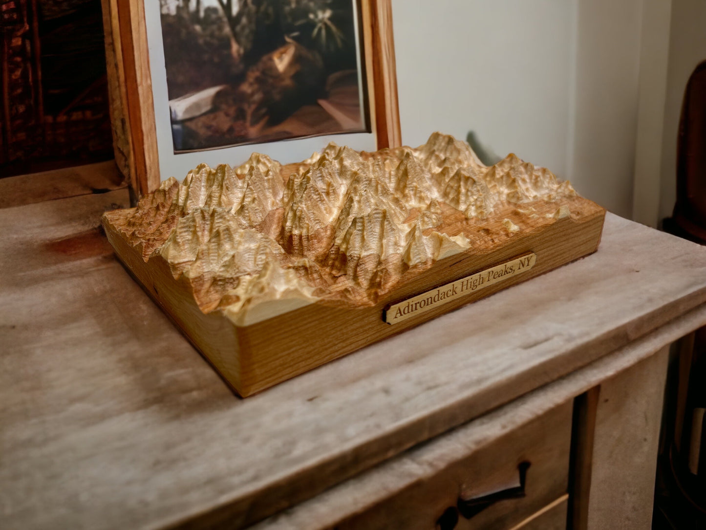 Adirondack Mountains 3D Map | Relief Map | Adirondack High Peaks Region, NY | 3D Topographic Wood Map | Unique Gift for Him and for Her