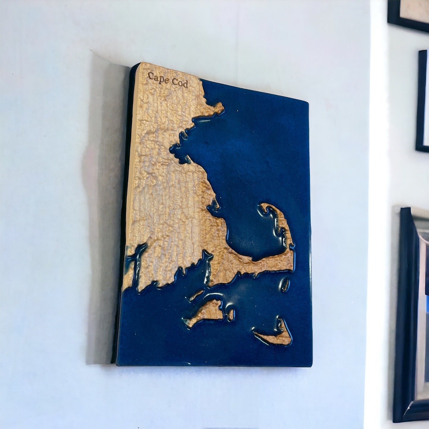Cape Cod Map | New England Art Decor | 3D Topographic Wood Map | Unique Gift for Him and for Her | Relief Map | Massachusetts Gift