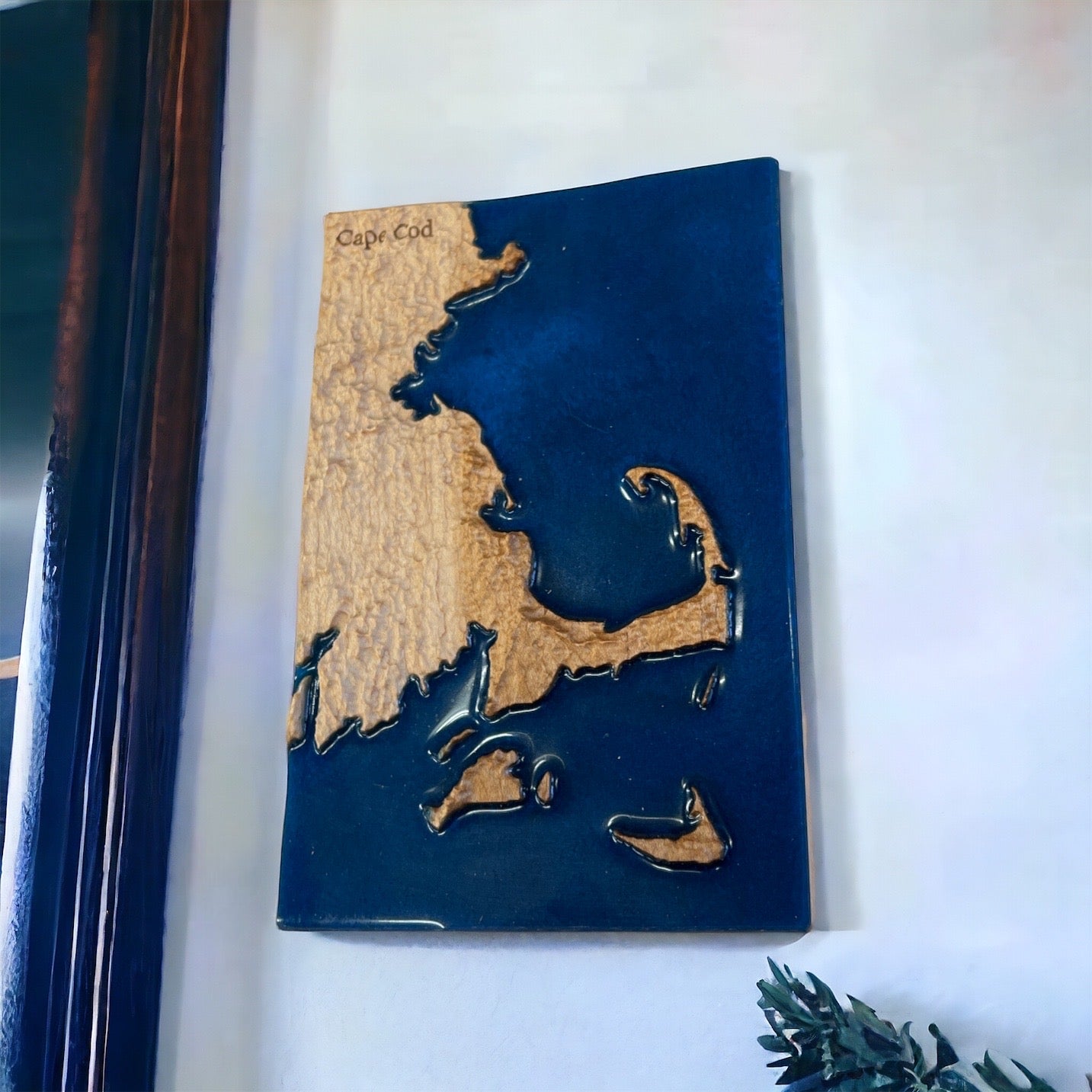 Cape Cod Map | New England Art Decor | 3D Topographic Wood Map | Unique Gift for Him and for Her | Relief Map | Massachusetts Gift