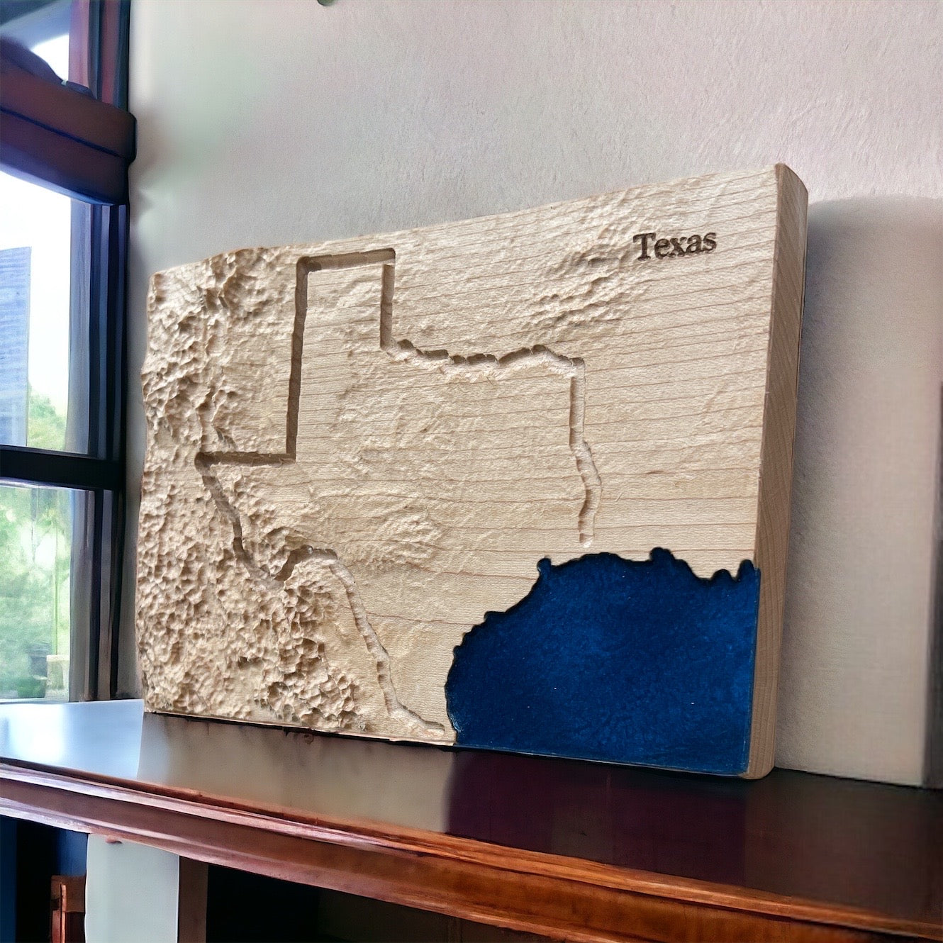 Texas Map | Texas Decor | 3D Topographic Wood Map | Unique Gift for Him and for Her | Relief Map | Texas Gift