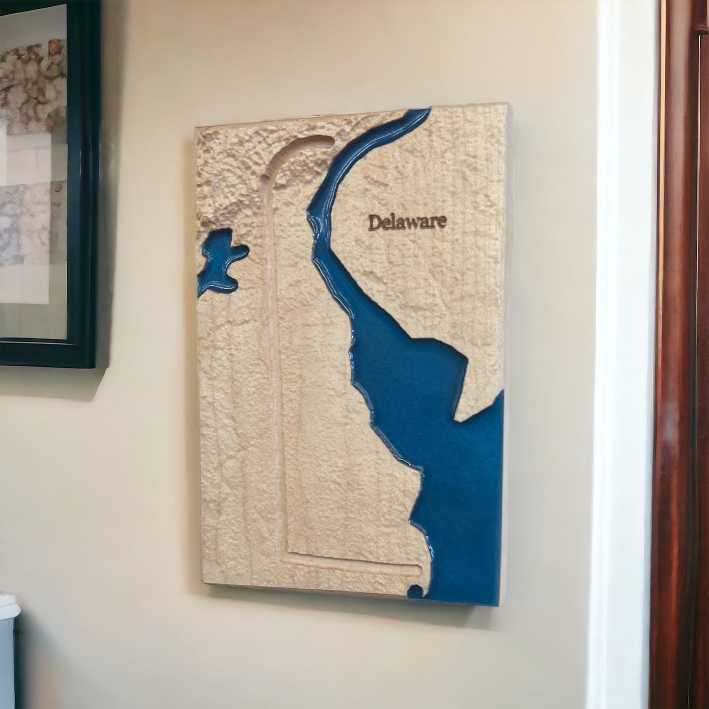 Delaware Wood Map | 3D Relief Map Decor | Unique Wedding Birthday Housewarming Anniversary | Gift For Him | Gift For Her | Delaware Gift