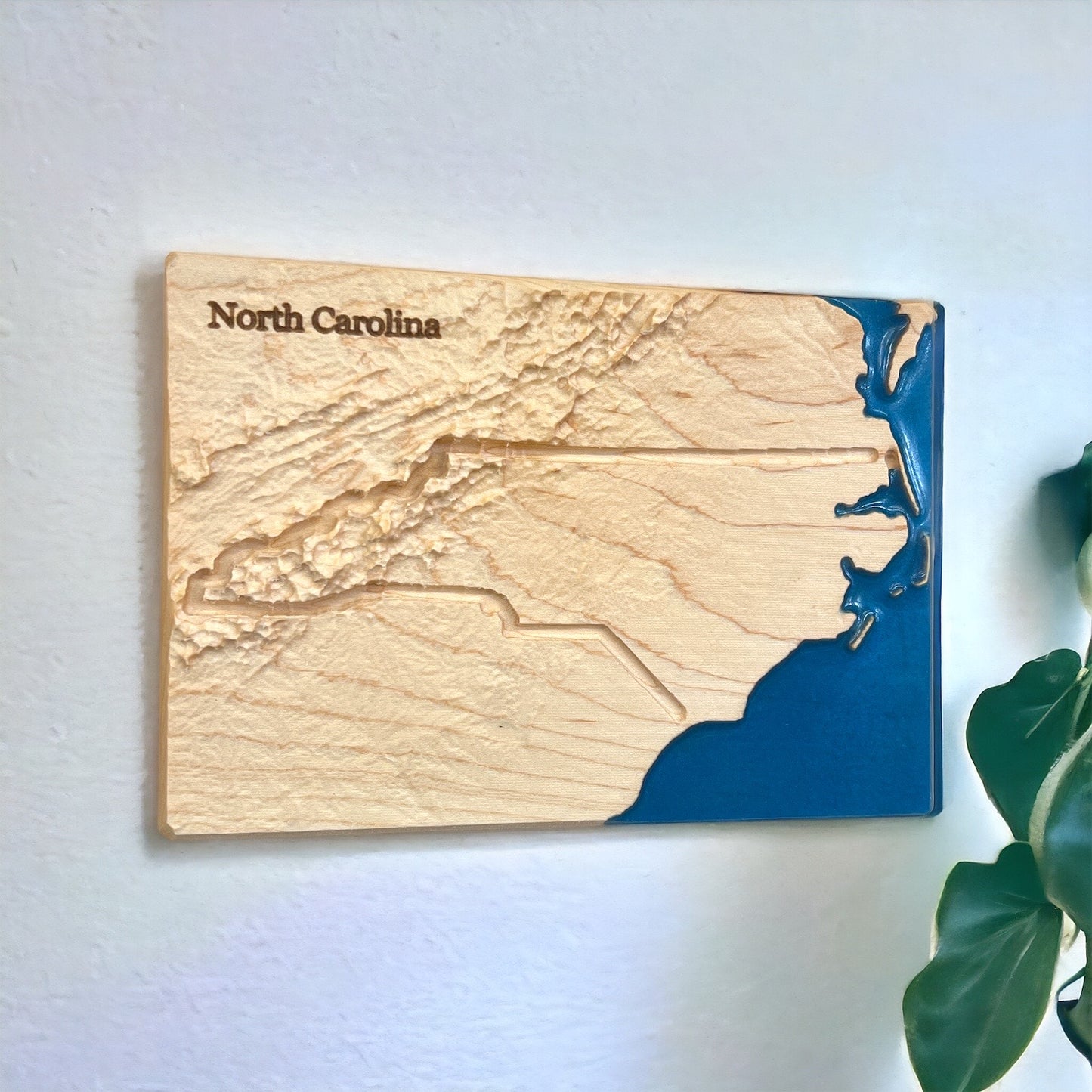 North Carolina Wood Map | 3D Relief Map Decor | Unique Wedding Birthday Housewarming Anniversary | Gift For Him | North Carolina Gift