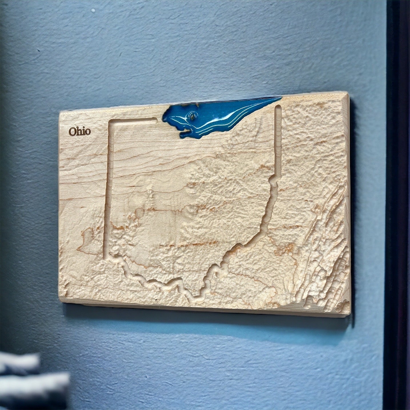 Ohio Wood Map | 3D Relief Map Decor | Unique Wedding Birthday Housewarming Anniversary | Gift For Him | Gift For Her | Ohio Gift