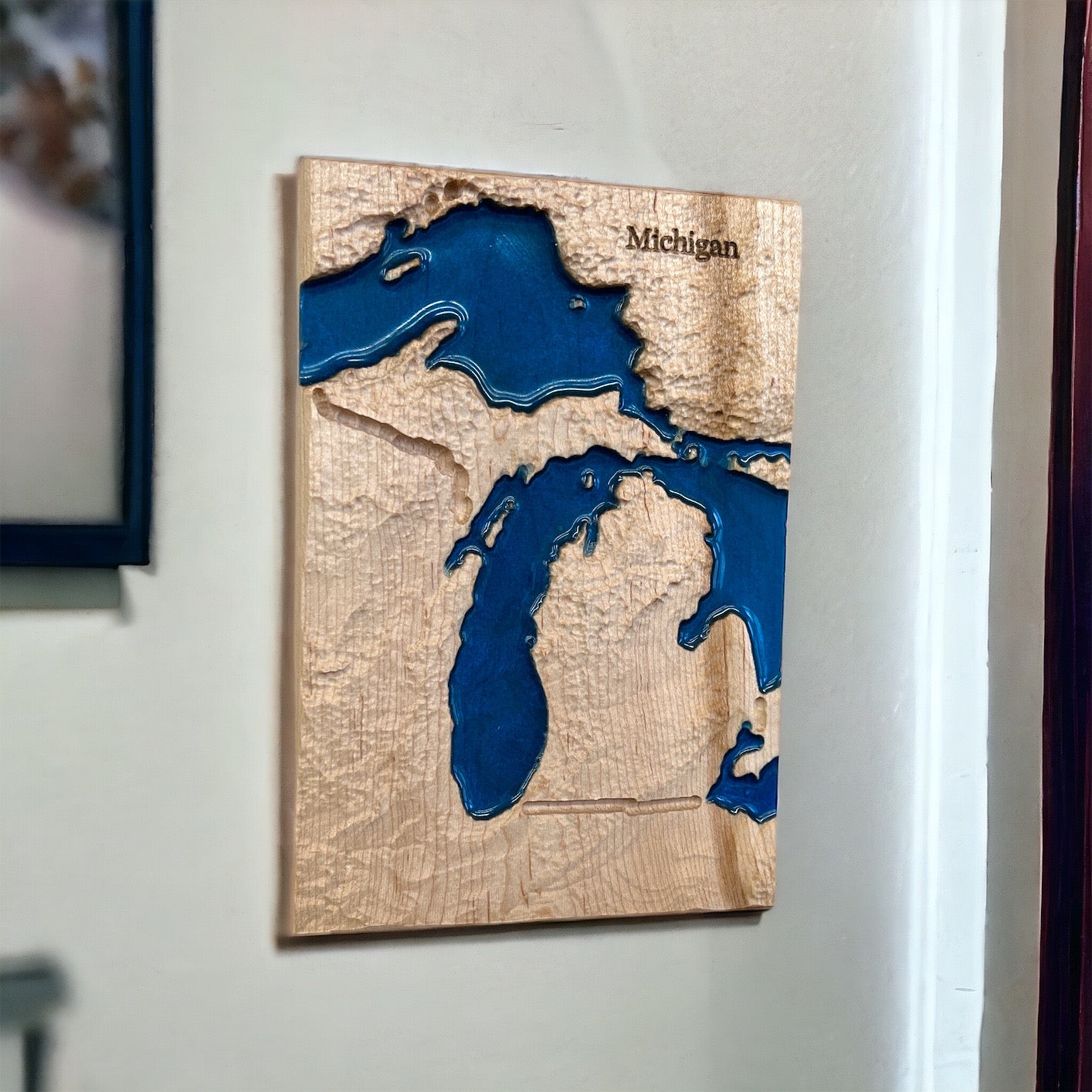 Michigan Wood Map | 3D Relief Map Decor | Unique Wedding Birthday Housewarming Anniversary | Gift For Him | Gift For Her | Michigan Gift