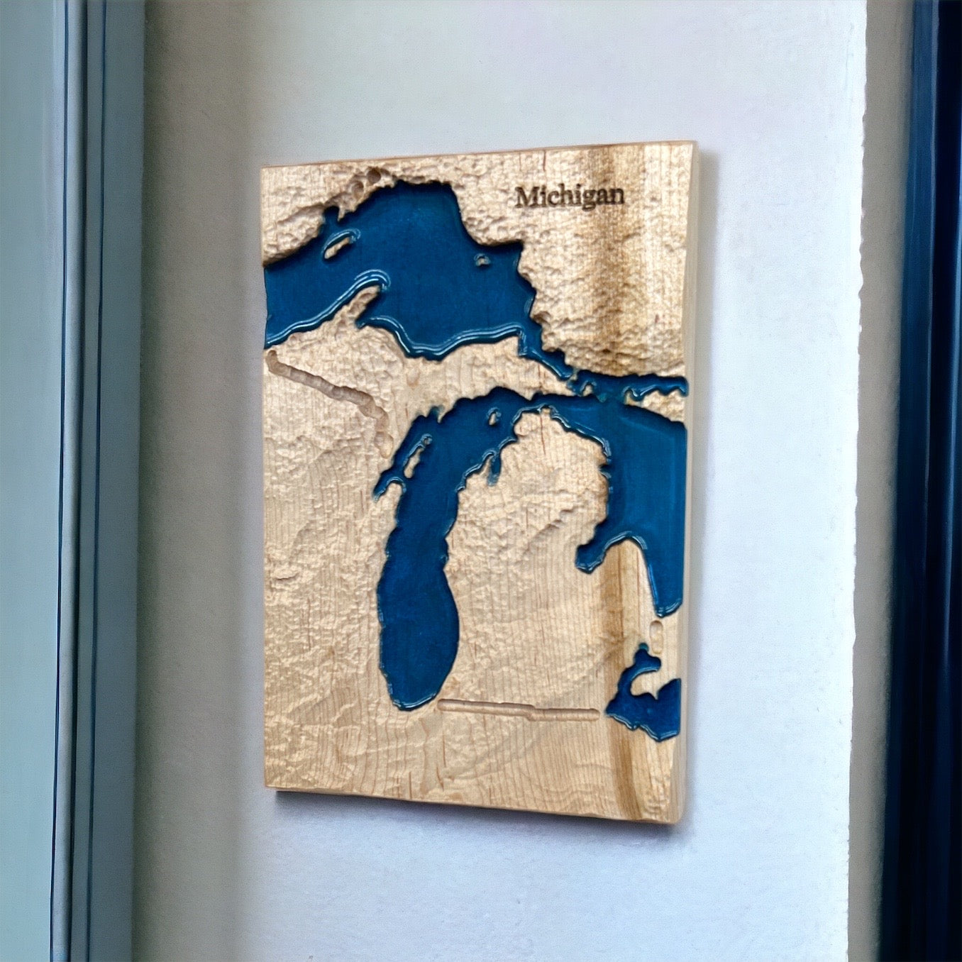 Michigan Wood Map | 3D Relief Map Decor | Unique Wedding Birthday Housewarming Anniversary | Gift For Him | Gift For Her | Michigan Gift