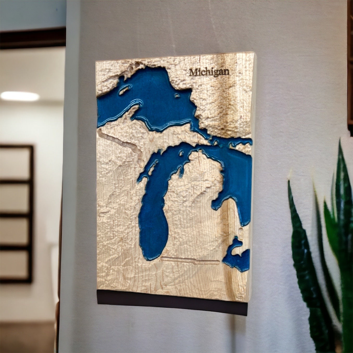 Michigan Wood Map | 3D Relief Map Decor | Unique Wedding Birthday Housewarming Anniversary | Gift For Him | Gift For Her | Michigan Gift