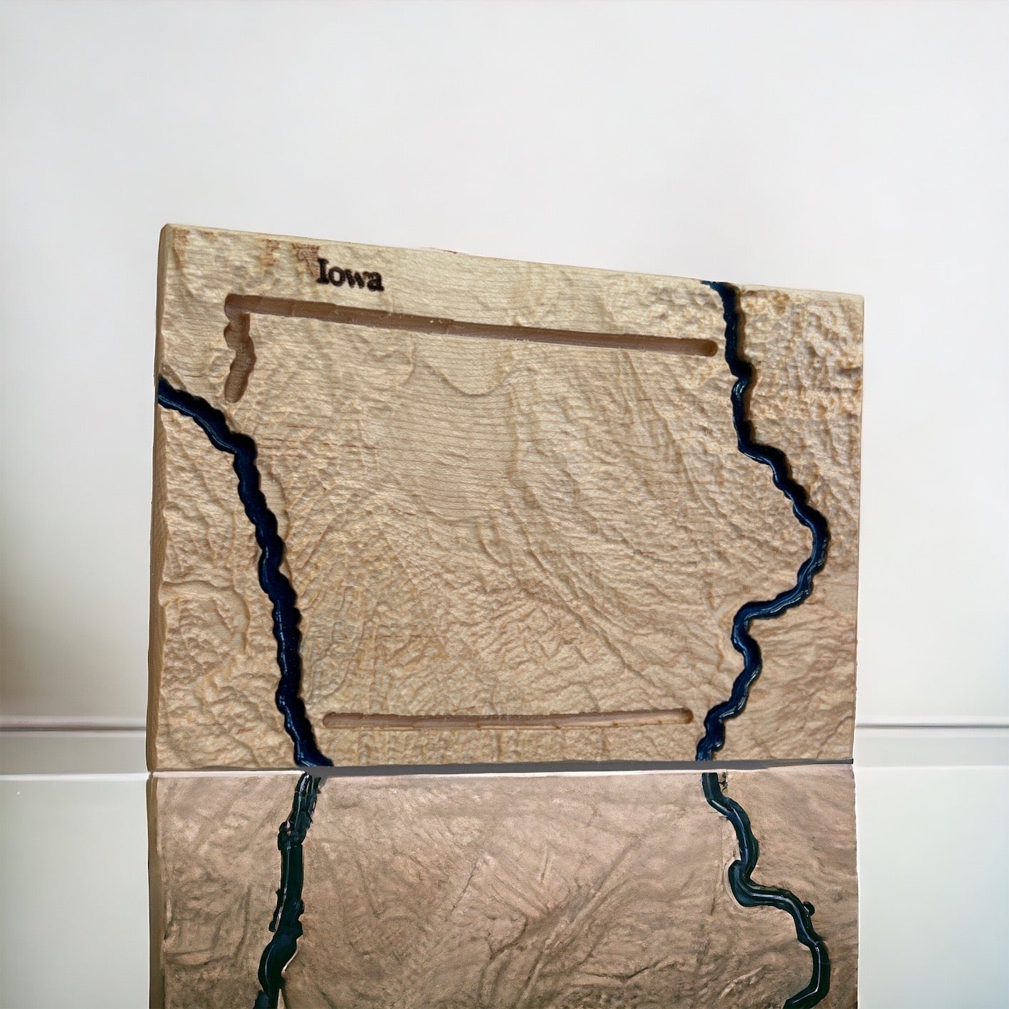 Iowa Wood Map | 3D Relief Map Decor | Unique Wedding Birthday Housewarming Anniversary | Gift For Him | Gift For Her | Iowa Gift