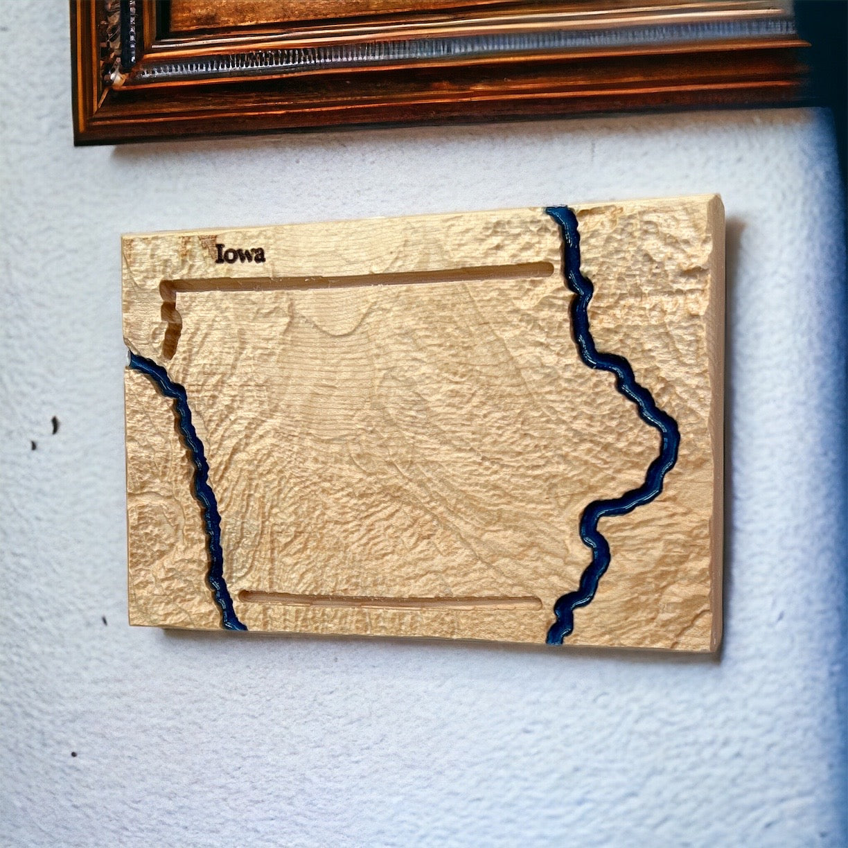 Iowa Wood Map | 3D Relief Map Decor | Unique Wedding Birthday Housewarming Anniversary | Gift For Him | Gift For Her | Iowa Gift